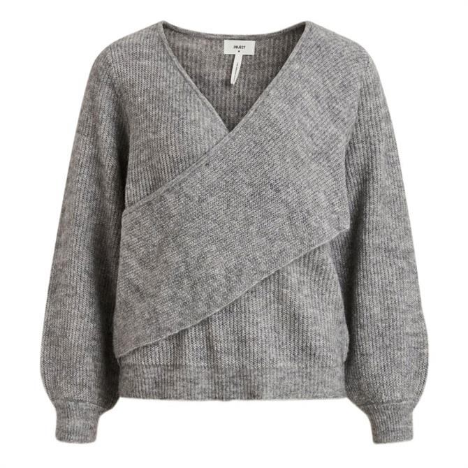Object Holly Wrap Effect Wool Blend Sweater